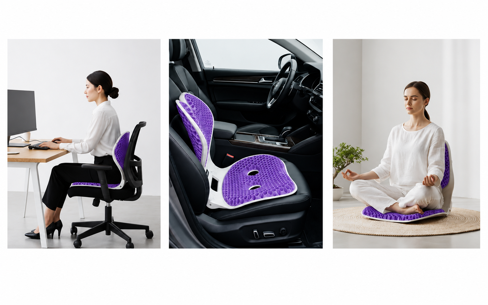 Live. Work. Relax. Editorial banner for ergonomic seating.